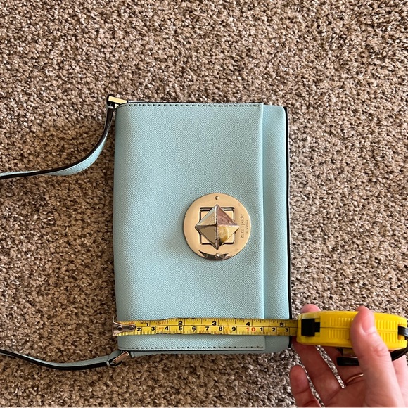 Kate Spade Sally Newbury Lane Mini Tiffany Blue Square Latch Crossbody - Picture 8 of 8